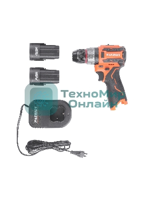 Дрель-шуруповерт аккумуляторная PATRIOT BR 467h BL, 2 АКБ Li-Ion, 16.8 В, 2,0 Ач, 70Нм, удар, 2 скорости, кейс, БЕСЩЕТОЧНЫЙ ЭД