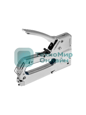 Степлер мебельный Сибртех, металлический, регулируемый, тип скобы 53, 4-14 мм