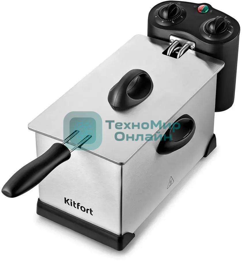 Фритюрница Kitfort КТ-4052 2000Вт серебристый/черный
