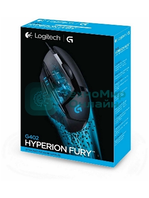 Мышь проводная Logitech G402 Hyperion Fury, черный, 4000 dpi, USB, кнопки - 8