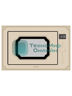 Встраиваемая микроволновая печь Korting KMI 825 RGb бежевый, 25 л, 900 Вт, переключатели - сенсор