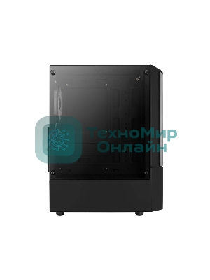 Компьютерный корпус MidTower Aerocool/Formula Quantum-G-BK-v2 черный без Б/п, ATX 3FRGb Fan on front panel