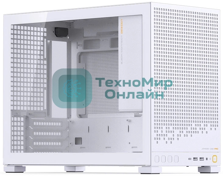 Корпус без блока питания Case JONSBO D32 PRO, Mini-Tower, TG, no fan, 2xUSB-A 3.2 + 1xUSB-C 3.2, mATX, mDTX, mITX White