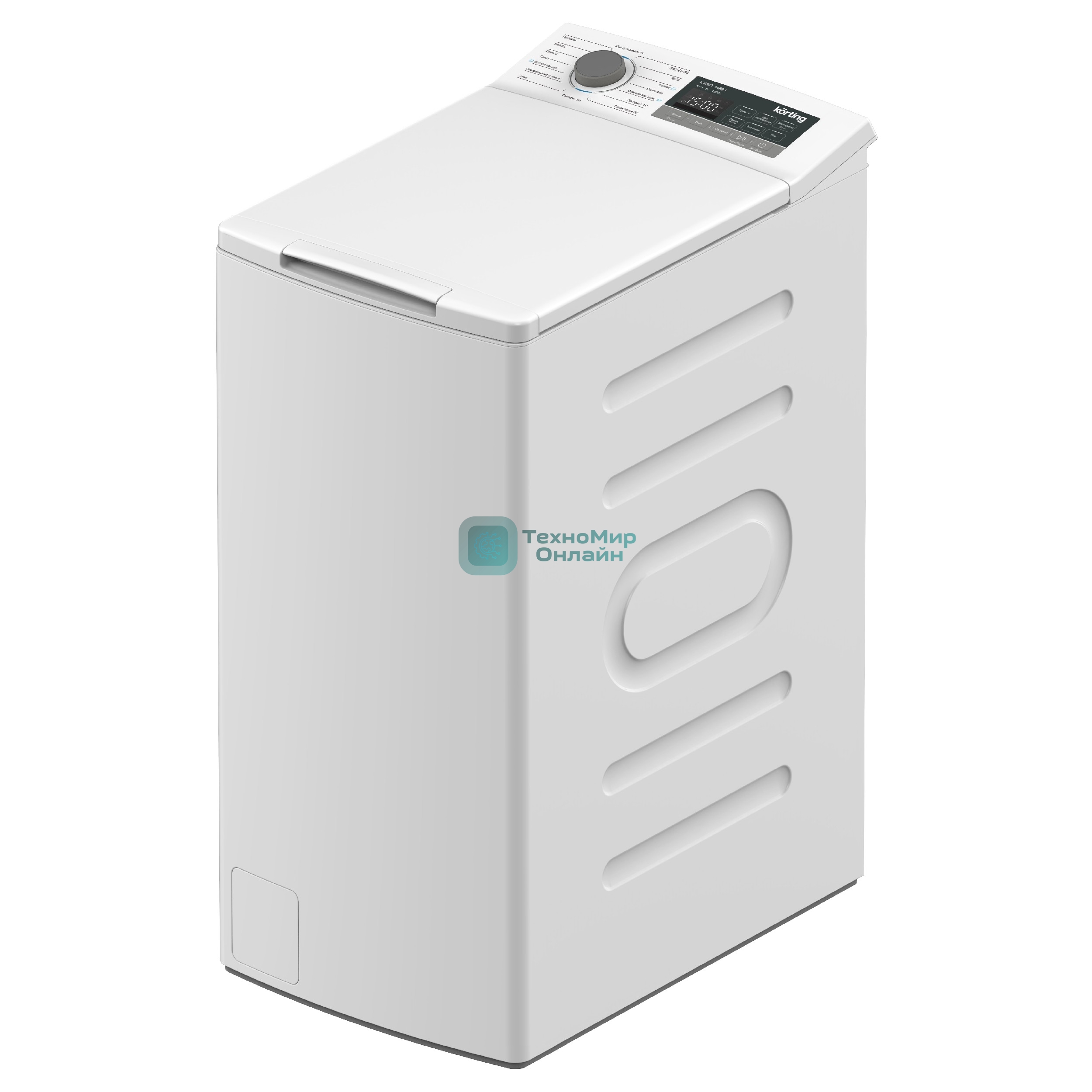 Стиральная машина KORTING KWMT 1488 I белый, загрузка вертикальная 8 кг, 1300 об/мин, класс: А+++