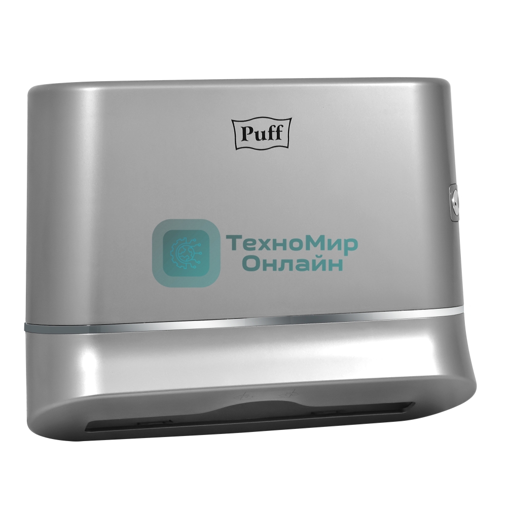 Диспенсер бумажных полотенец Puff 5135S, хром, с замком, ABS-пластик