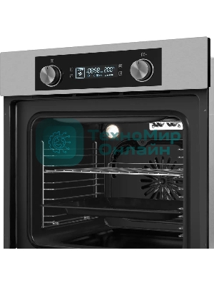 Шкаф духовой электрический Maunfeld AEOH60102S, 60л, дверца с 3 стеклами, нержавеющая сталь