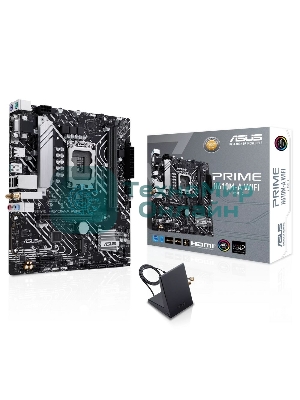 Материнская плата ASUS PRIME H610M-A WIFI, LGA 1700, Intel H610, 2xDDR5, 4xSATA, 2xM.2, 1xPCIe 4.0 x16, 1xDP, 1xHDMI, 1xVGA, 1x1Gb LAN, 1xUSB 3.2 Gen 2, 4xUSB 2.0, 3x3.5 мм, 7.1, mATX