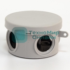 Коробка распределительная TOKOV ELECTRIC ОП 65х40 мм 4 каб. вводов IP54 серый (круг.)