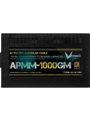 Блок питания Aerocool/Formula ATX 1000W APMM-1000GM Gen.5 80 PLUS gold (20+4pin) APFC 120мм fan 8xSATA Cab Manag RTL