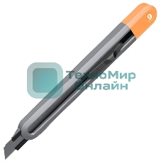 Технический нож Home Series Gray Deli HT4009C ширина лезвия 9мм, эксклюзивный дизайн, корпус из высококачественного софттач пластика