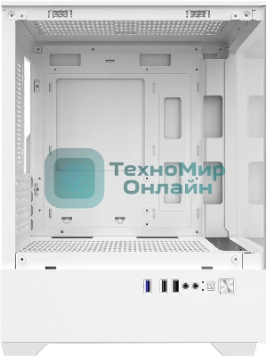 Компьютерный корпус Bloody CC-125 белый без БП mATX 5x120мм 2xUSB2.0 1xUSB3.0 audio bott PSU