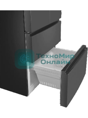 Холодильник Maunfeld MFF180NFSBE01 серый трехкамерный 224/113л морозилка снизу, No Frost