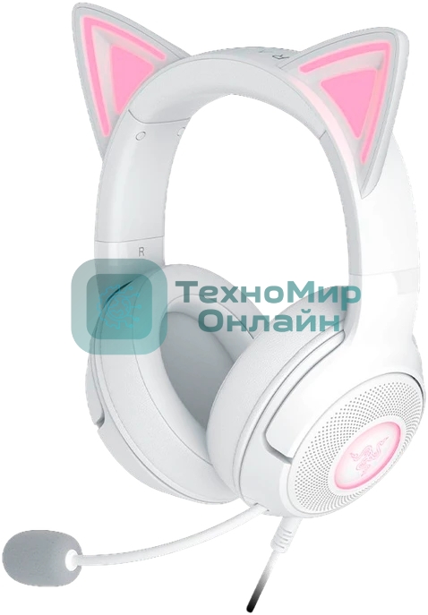 Гарнитура Razer Kraken Kitty V2 Белый, проводная, USB, подсветка