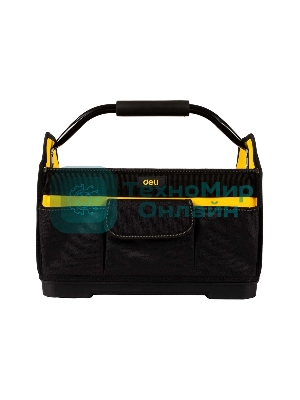 Сумка для инструментов каркасная с жестким пластиковым дном Deli DL586111 7 карманов, без плечевого ремня, ткань Оксфорд 600D