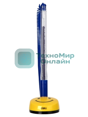 Ручка гелевая Deli E6793blue, d=0.5мм, синие чернила, на подставке сменный стержень, линия 0.35мм