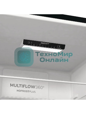 Холодильник Gorenje NRK6202EBXL4 черный матовый двухкамерный 235/96л морозилка снизу, No Frost