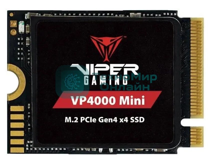 Накопитель SSD Patriot Viper VP4000, 2Tb, PCIe 4.0 x16, M.2 2230, NVMe, R/W 3200/3500, с радиатором