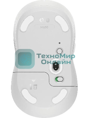 Мышь беспроводная Logitech Signature M650 белый, 4000 dpi, радиоканал, Bluetooth, USB, кнопки - 5