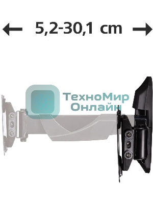 Кронштейн для телевизора Hama FULLMOTION черный, 10