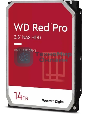 Жесткий диск WD SATA-III 14Tb WD142KFGX NAS Red Pro (7200rpm) 512Mb 3.5