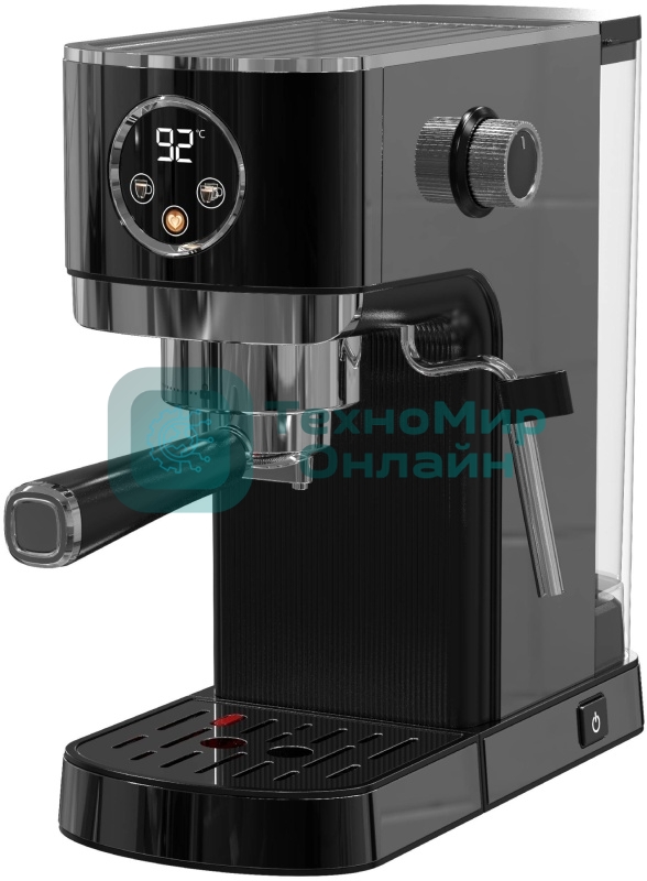 Кофеварка рожковая Korting KCM 1002 EN черный, молотый, 1.2 л, 1350 Вт, 20 бар