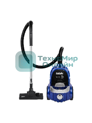 Пылесос BBK BV1509 имперский синий, 300/1600 Вт, уборка сухая, пылесборник контейнер 2 л
