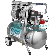 Компрессор поршневой Hyundai HYC 18224LMS безмасляный 180л/мин 24л 1000Вт серебристый