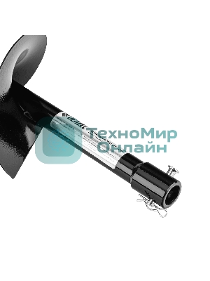 Шнек для грунта Denzel E-150, диаметр 15 0мм, длина 80 0мм, соединение 20 мм, несъемный нож