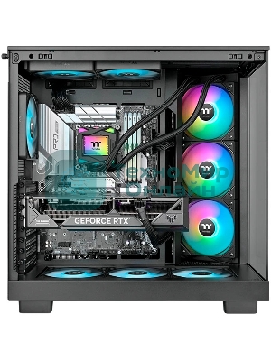 Система жидкостного охлаждения Thermaltake LA360 ARGB Soc-AM5/AM4/1200/1700/1851 черный 4-pin 38.35dB Al+Cu Ret (CL-W459-PL12SW-A)