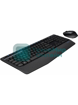 Комплект клавиатура+мышь Logitech MK345 беспроводной, USB, 1000 DPI, чёрный/серый