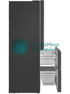 Холодильник Maunfeld MFF180NFSBE01 серый трехкамерный 224/113л морозилка снизу, No Frost