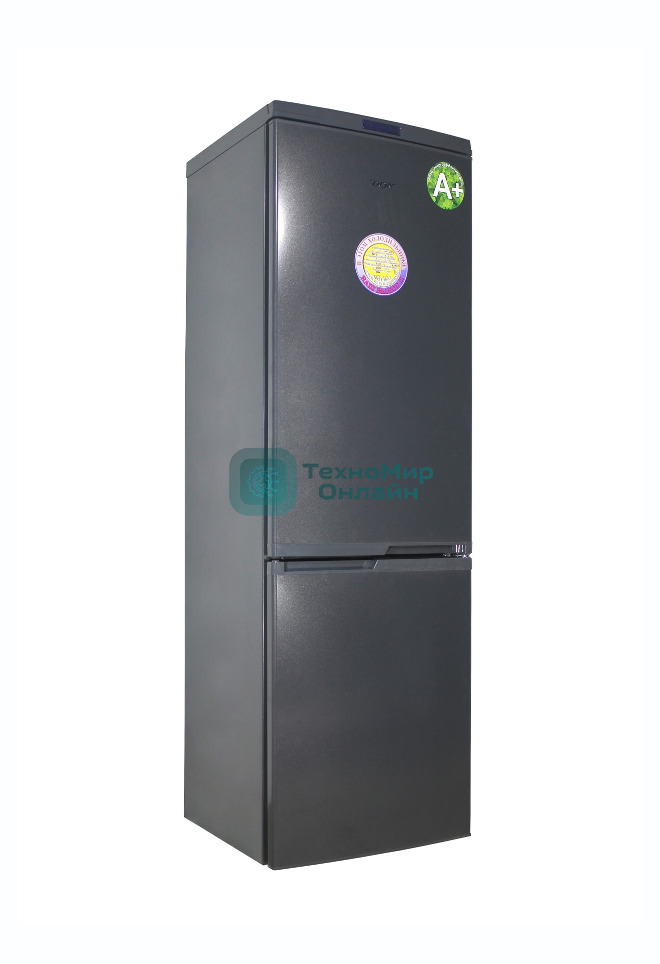 Холодильник DON R-291 GIF графит цветы двухкамерный 225/101л морозилка снизу