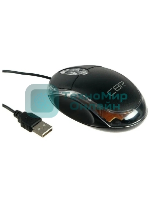 Мышь проводная CBR CM 122 черный, 1000 dpi, USB, кнопки - 3