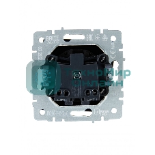 Розетка 1-местная IEK BRITE РС10-1-0-БрС без заземления, без защитных шторок, 10А, сталь