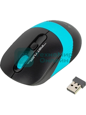 Комплект клавиатура+мышь A4Tech FStyler FG1010 беспроводной, USB, 2000 DPI, чёрный/синий
