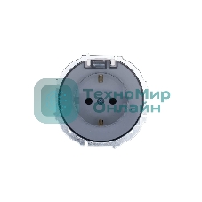 Розетка 1-м СП OSEN с заземл. с крышкой ПБТ бел. LEZARD 743-0288-123B