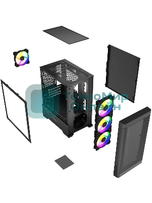 Корпус PowerCase Mistral Micro A13B, Micro-Tower, чёрный