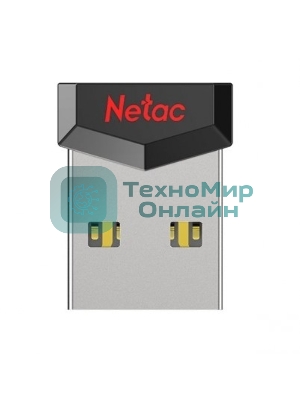 Флешка USB Netac UM81 (NT03UM81N-004G-20BK), 4Gb, USB 2.0, R/W 30/10, черный/красный