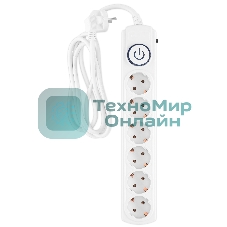 Сетевой фильтр Ippon BK-6-EU-1.8-10-W 1.8 м, 6 розеток, белый, коробка