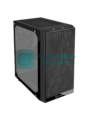 Компьютерный корпус Silverstone SST-PS15B-PRO Precision Mini Tower Micro ATX Computer Case, tempered glass, 2x 120мм ARGb, 1x ARGb Controller, black