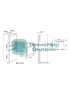 Встраиваемая микроволновая печь Krona REIN 60 WH белый, 25 л, 900 Вт, переключатели - сенсорные кнопочные (Touch Control)