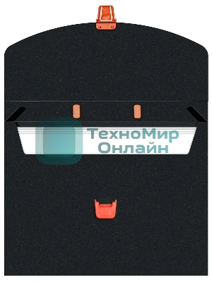 Папка-портфель Бюрократ Black Opal BLPP01OR 1 отделение, A4, пластик, 0.7мм, черный/оранжевый