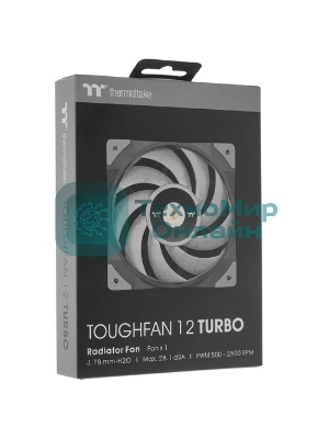 Вентилятор для корпуса Thermaltake TOUGHFAN 12 Turbo черный, 120 мм, 2500 об/мин, 28.1 дБ, 4 pin