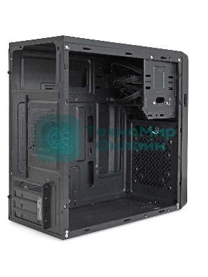 Компьютерный корпус Minitower ExeGate EX286412RUS BA-309 (mATX, без БП, 2хUSB, HD аудио, черный)