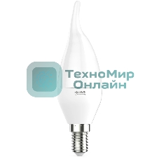 Лампа светодиодная Gauss 9.5Вт цок.:E14 свеча 220B св.свеч.бел.теп. (упак.:10шт) (104101110)