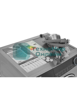 Стиральная машина Haier HWD80-BP14979S серебристый, загрузка фронтальная 8 кг, 5 кг - сушка, 1400 об/мин, класс: B