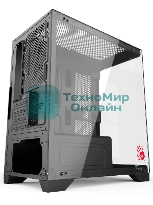 Компьютерный корпус Bloody BD-CC103 черный без БП mATX 7x120мм 1xUSB 2.0 1xUSB 3.0 audio bott PSU