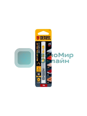 Сверло универсальное Denzel Multi cut, 6 мм