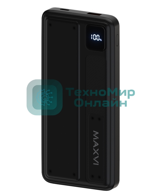 Портативный аккумулятор Maxvi PB10-10 10000 мАч, 2A USB + кабели: Type-C/Lightning