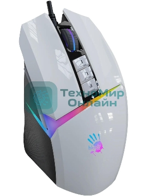 Мышь проводная A4Tech Bloody W60 Max белый, 10000 dpi, USB, кнопки - 10